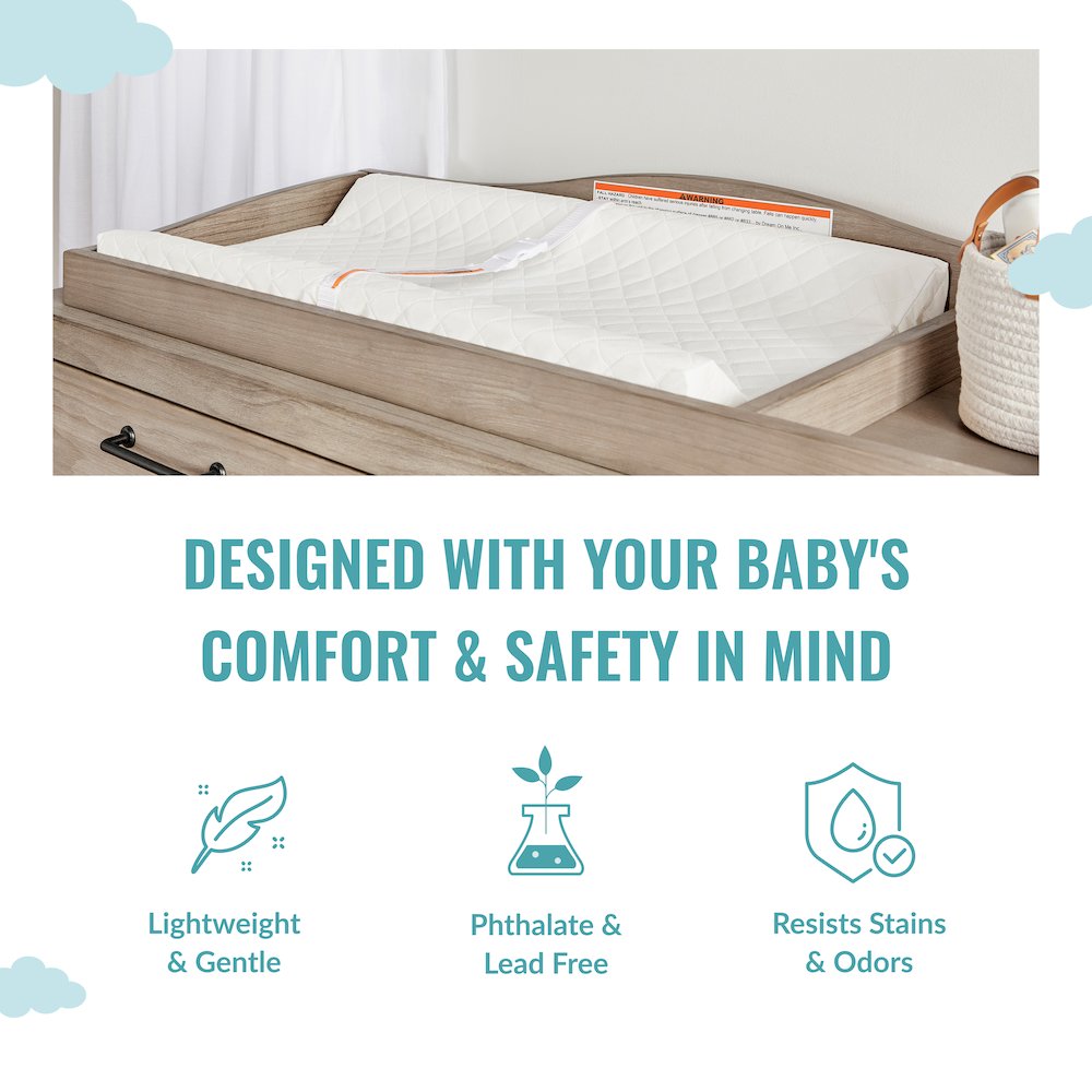 Dream On Me Compressed Contour Changing Pad, White. Picture 4