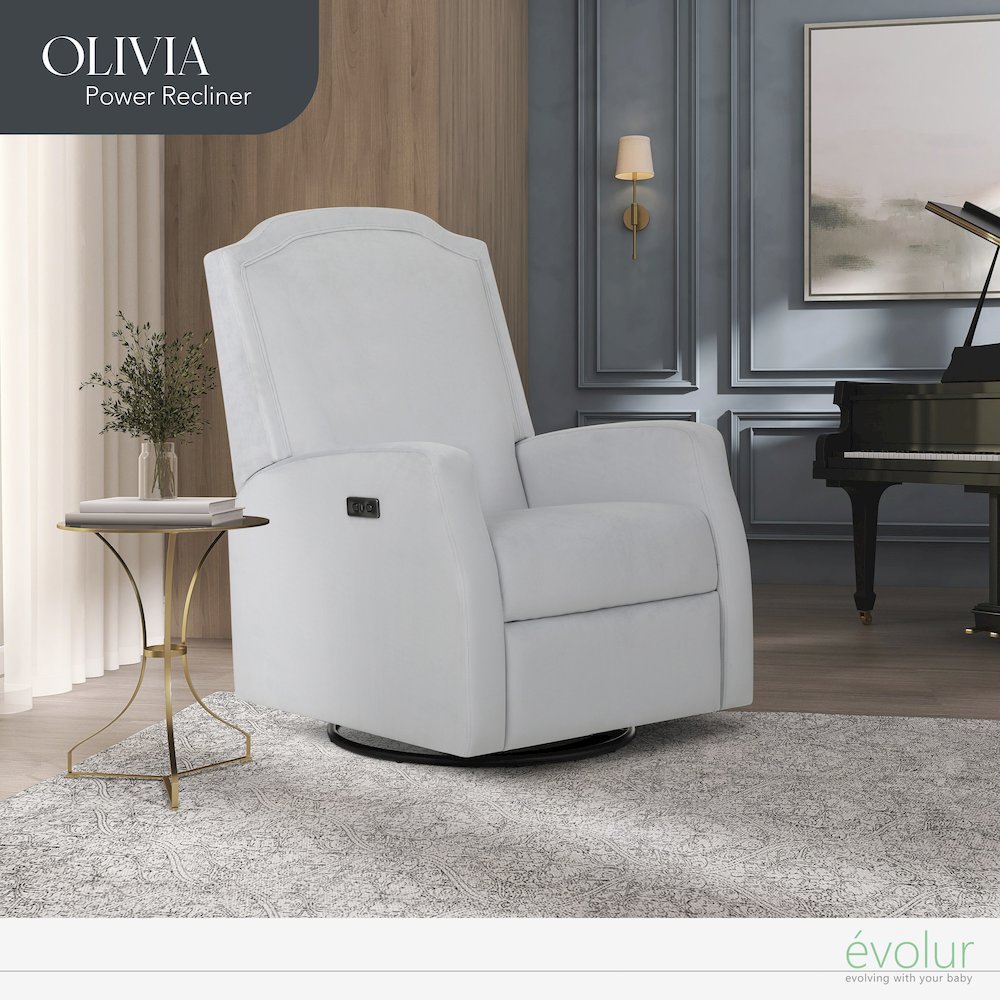 Evolur Olivia Power Recline Glider. Picture 2