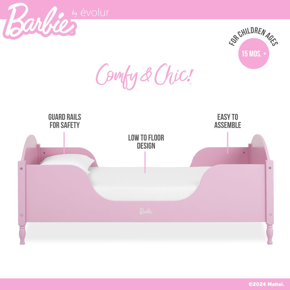 Barbie Dreamscape Toddler Bed in Pink. Picture 4