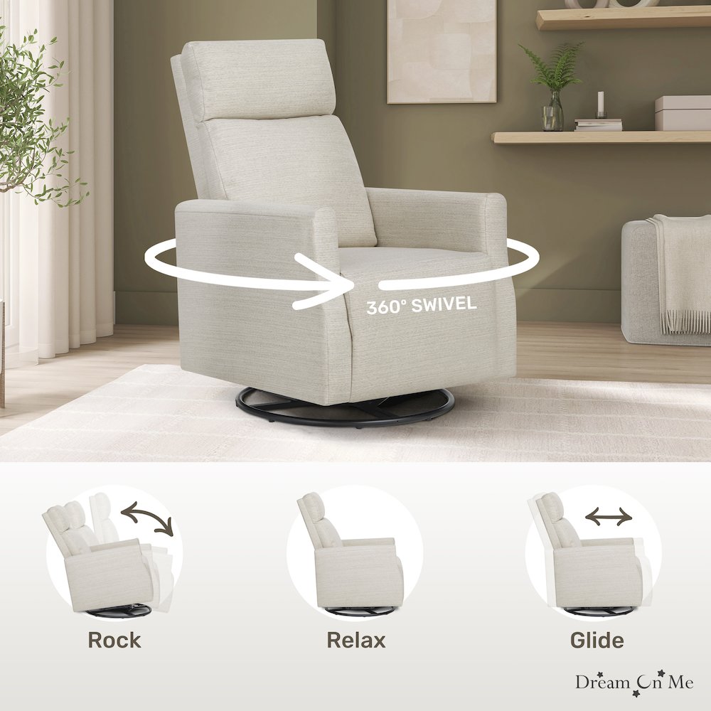 Dream On Me Oliver Swivel Glider. Picture 4