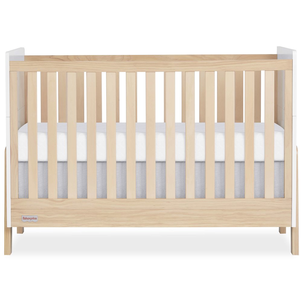 Fisher-Price Iris 4-in-1 Convertible Crib by Dream On Me in Vintage White Oak. Picture 4