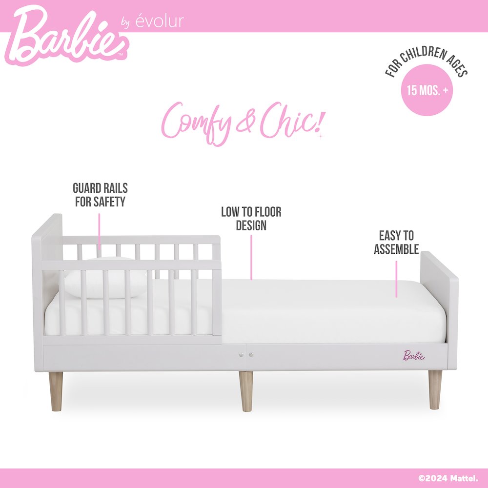 Barbie Los Altos Toddler Bed in Lavander Sky Purple. Picture 4