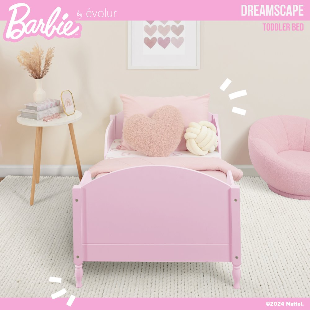 Barbie Dreamscape Toddler Bed in Pink. Picture 6