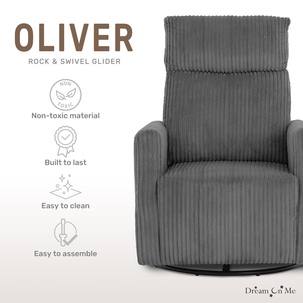 Dream On Me Oliver Swivel Glider. Picture 3