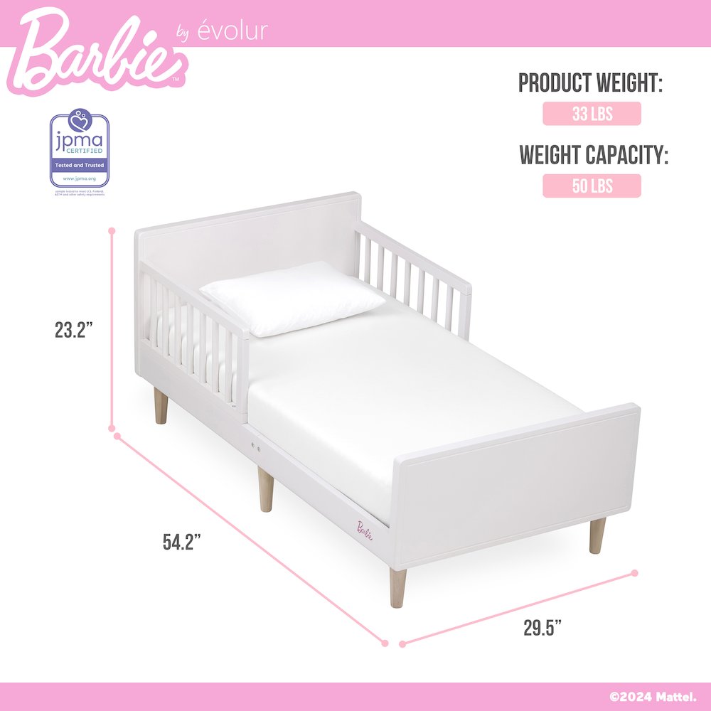 Barbie Los Altos Toddler Bed in Lavander Sky Purple. Picture 5