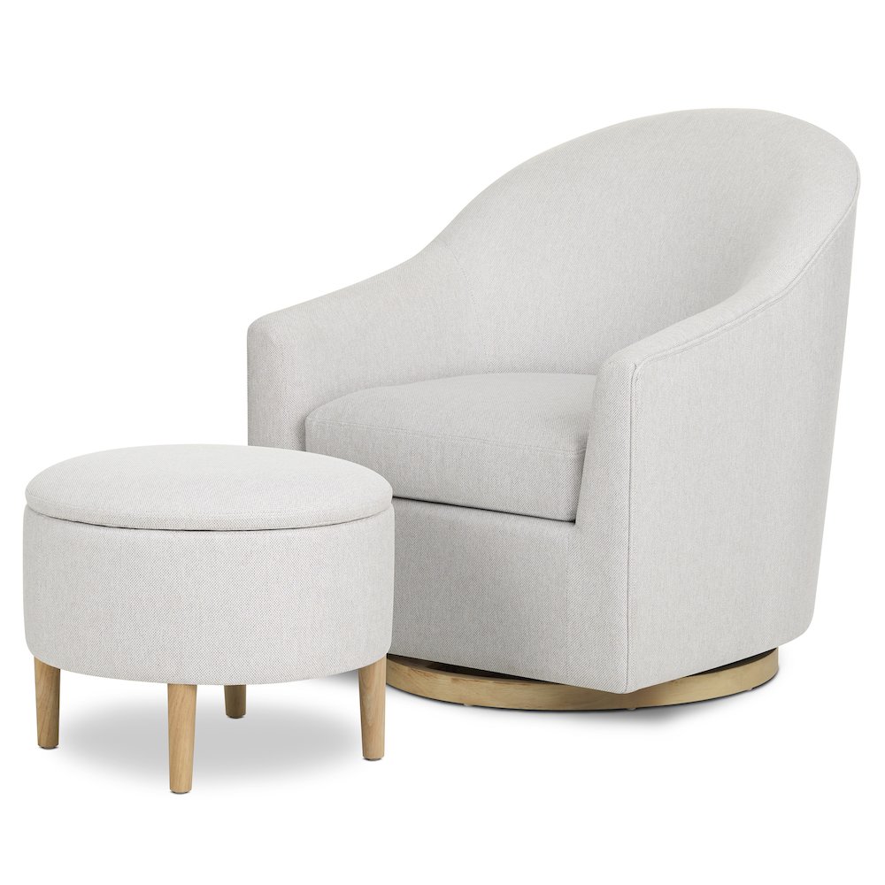 Evolur Luna Swivel Glider & Ottoman. Picture 6