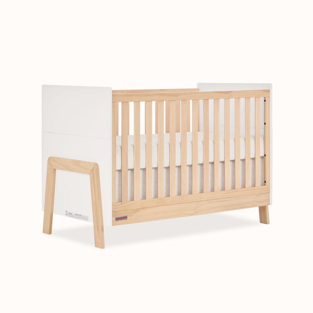 Fisher-Price Iris 4-in-1 Convertible Crib by Dream On Me in Vintage White Oak. Picture 2