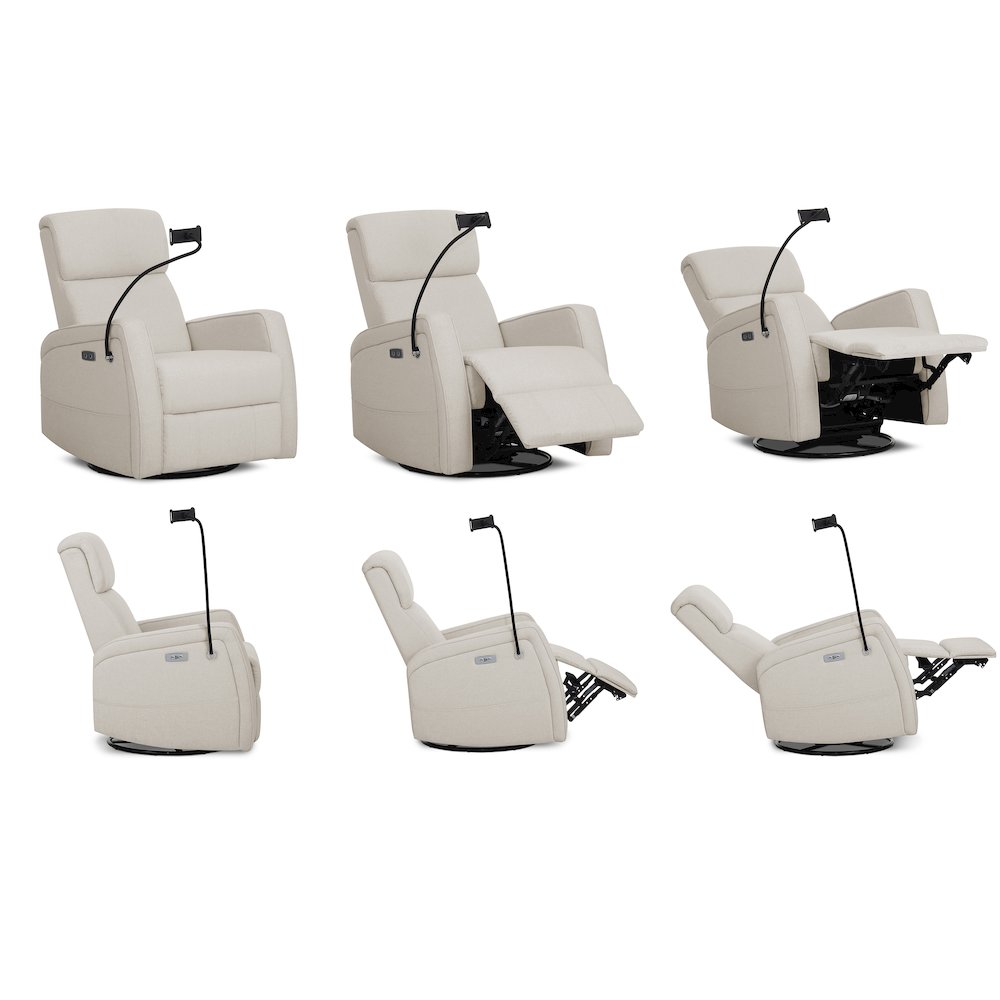 Evolur Noah Power Recline Glider With 275-Degree Swivel, Power Recline. Picture 2
