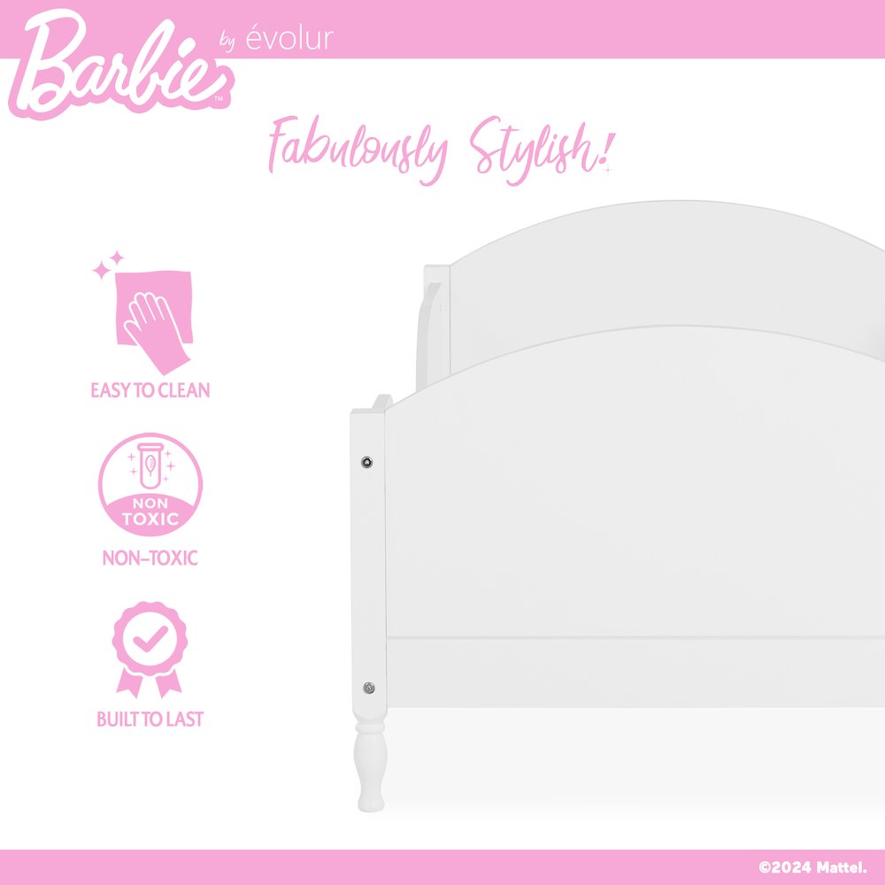 Barbie Dreamscape Toddler Bed in White. Picture 3