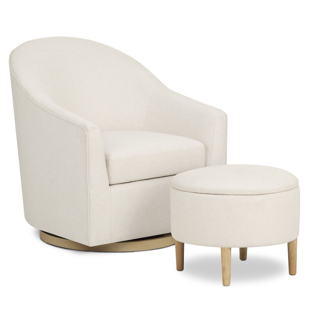 Evolur Luna Swivel Glider & Ottoman. Picture 1
