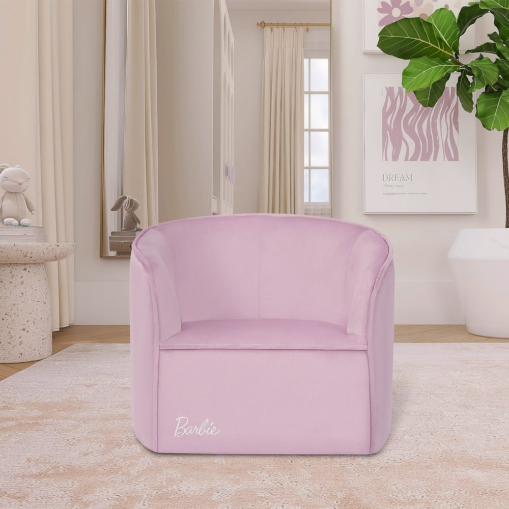 Barbie Be Bold Be You Kid's Sofa by Evolur in Purple. Picture 3