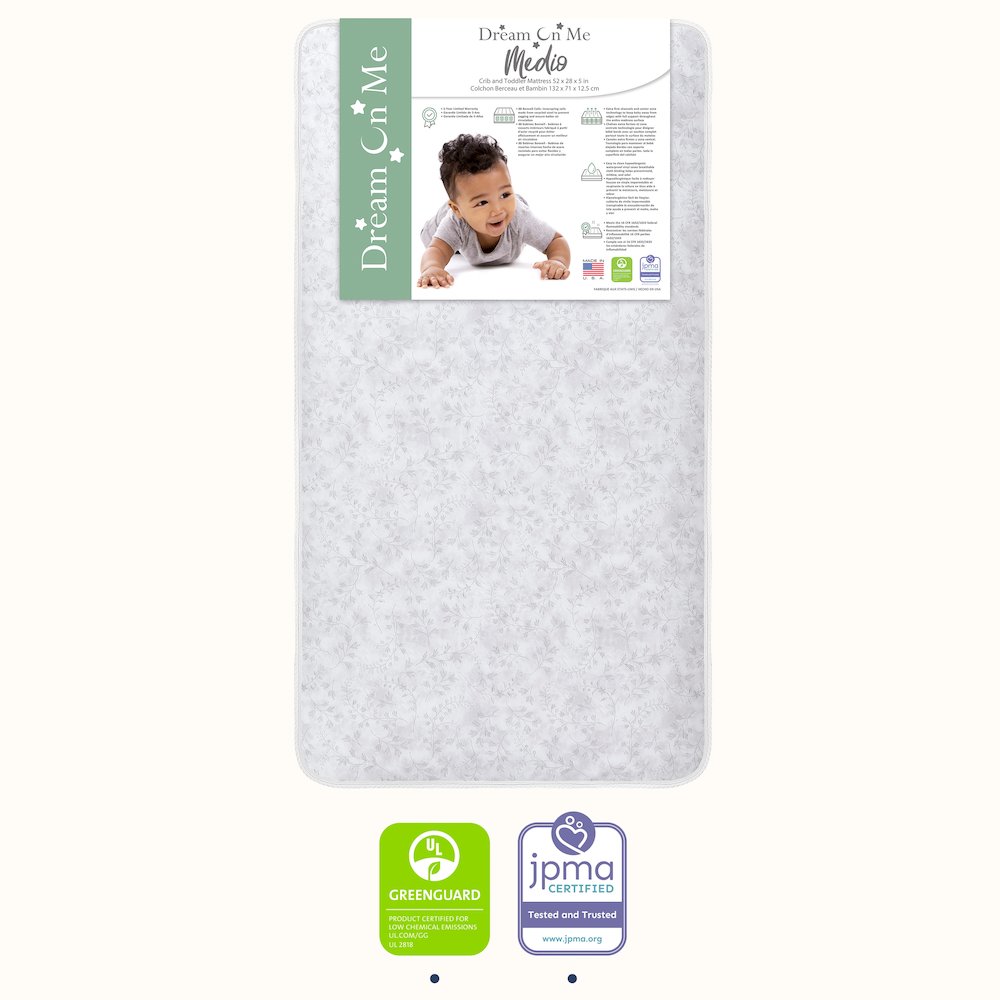 Dream On Me Medio Crib Mattress, JPMA & Greenguard Gold Certified. Picture 1