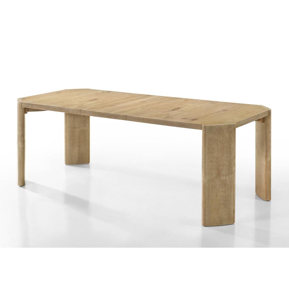Magnus Oak Finish 84" Extendable Rectangular Dining Table. Picture 2