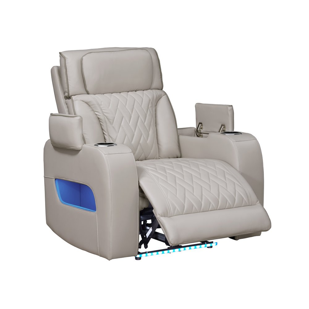 Ice Leather Aire Transformer Power Reclining Sofa,Loveseat&Chair Living Room Set. Picture 3