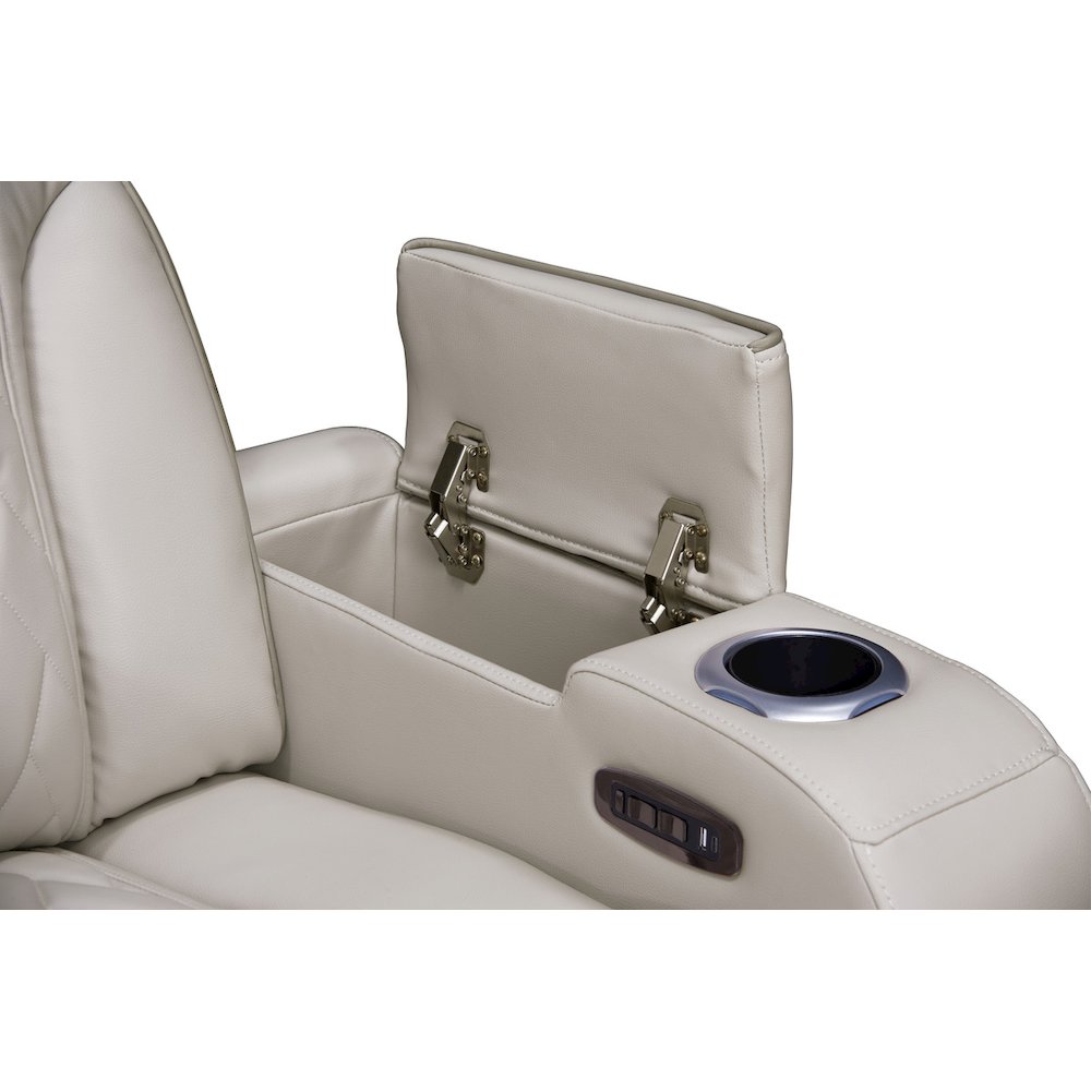 Jazz 84"W Ice Leather Aire Transformer Power Reclining Sofa with Power Headrest. Picture 6