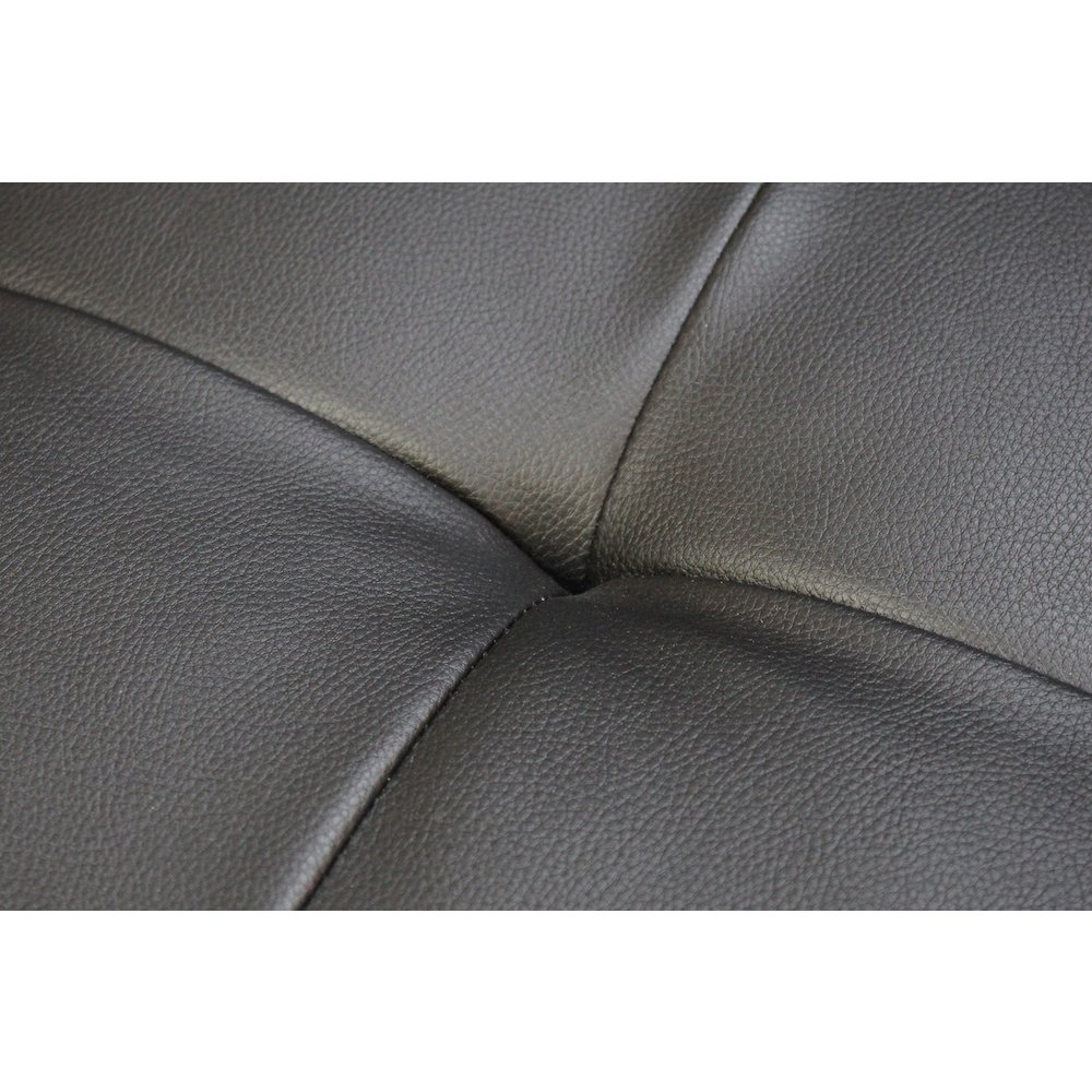 55.5"W Black PVC Fabric Loveseat with LED Lights, USB Charger, Tufted Cushions. Picture 8