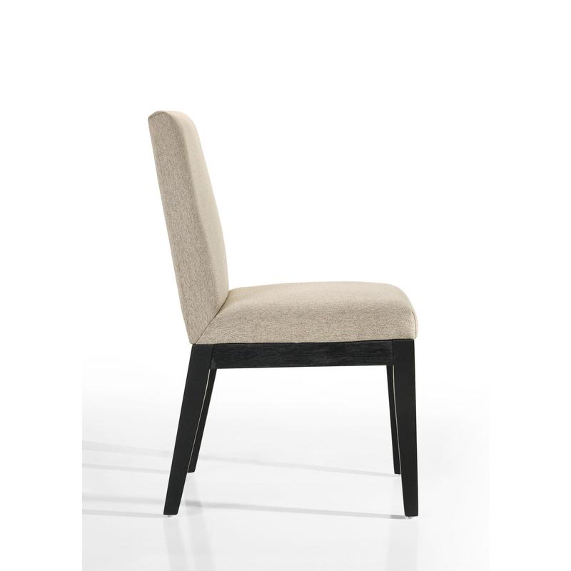 Jasper Set of 2 Beige Contemporary Fabric Dining Chair. Picture 5