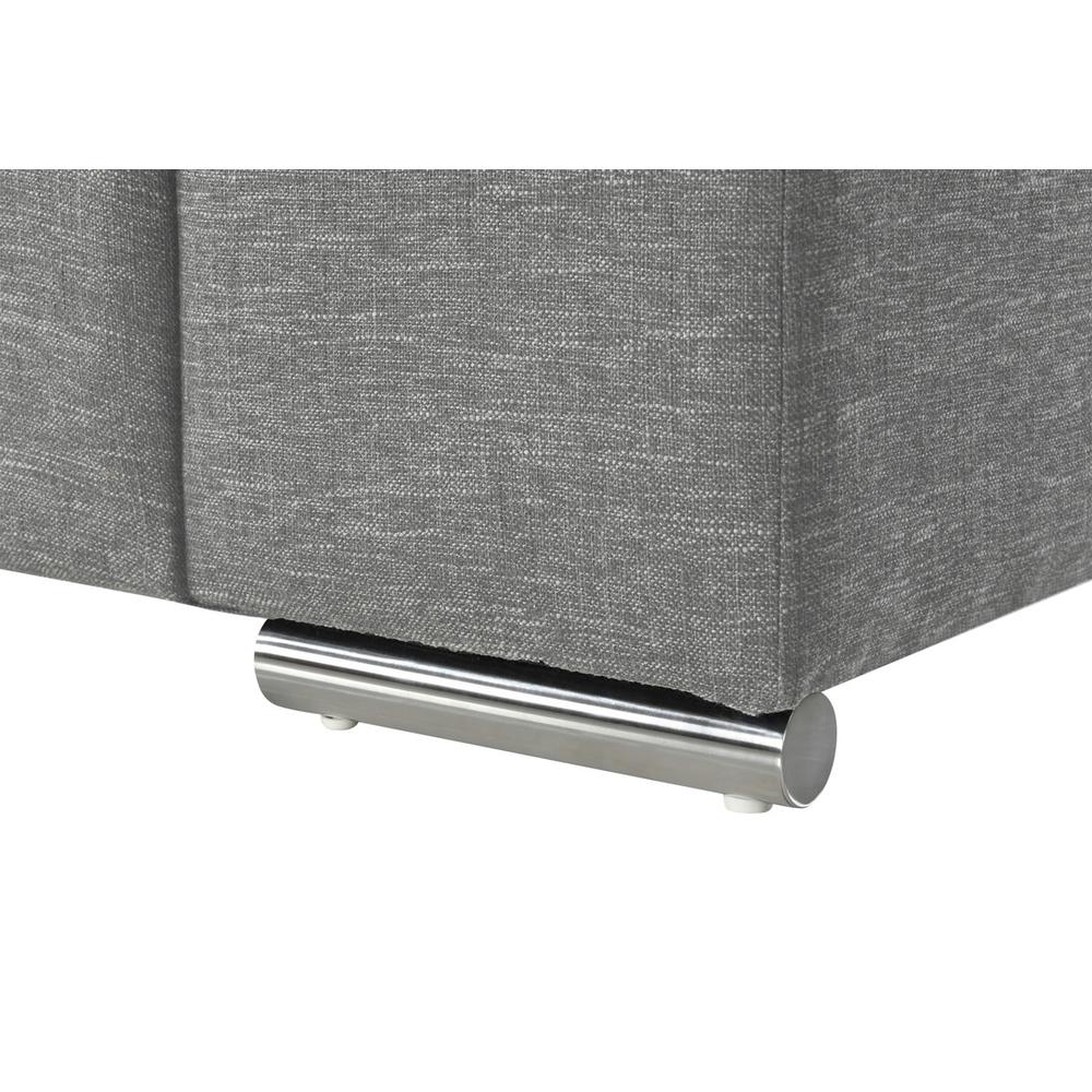 Gianna Light Gray Woven Fabric Fabric Arm Chair. Picture 4