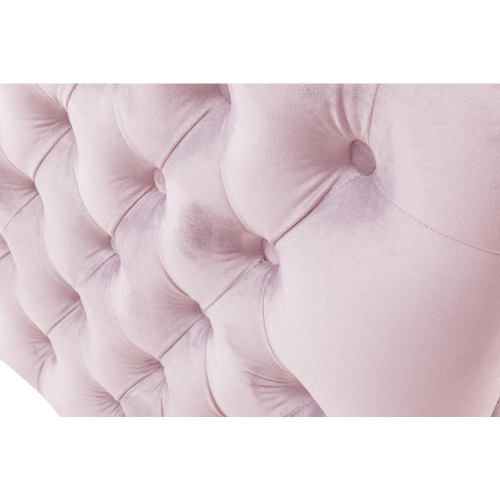 Bayberry Pink Velvet Chair with 1 Pillow. Picture 6