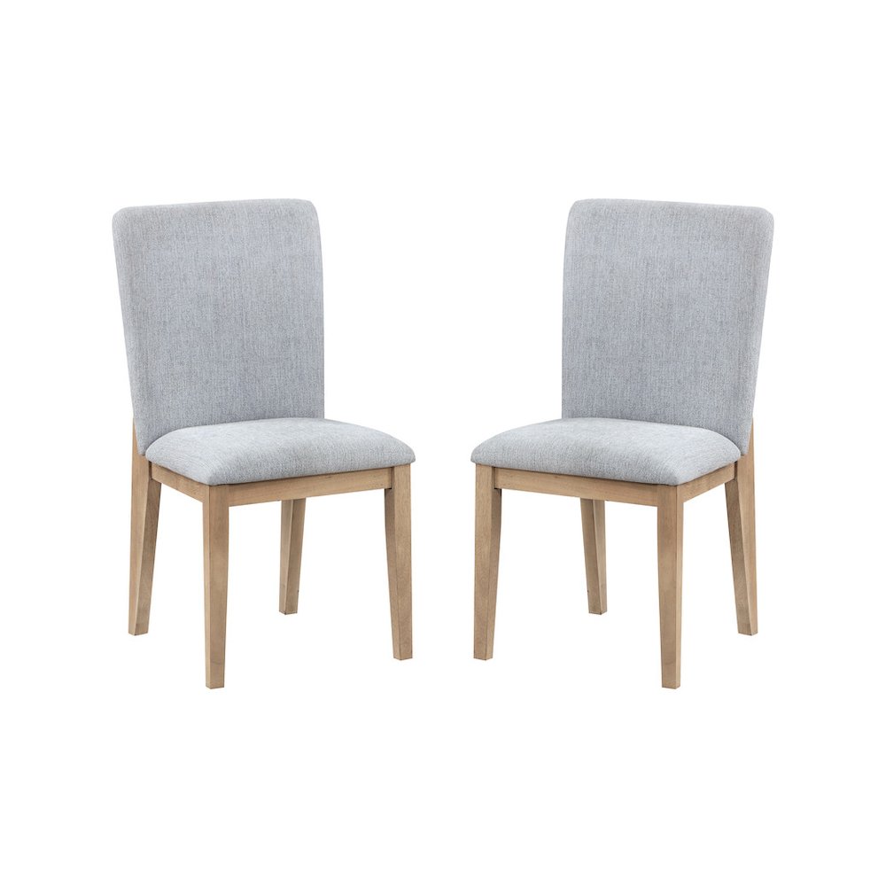 7-Piece Dining Set with 59" Round Table & 6 Gray Dining Chairs. Picture 7