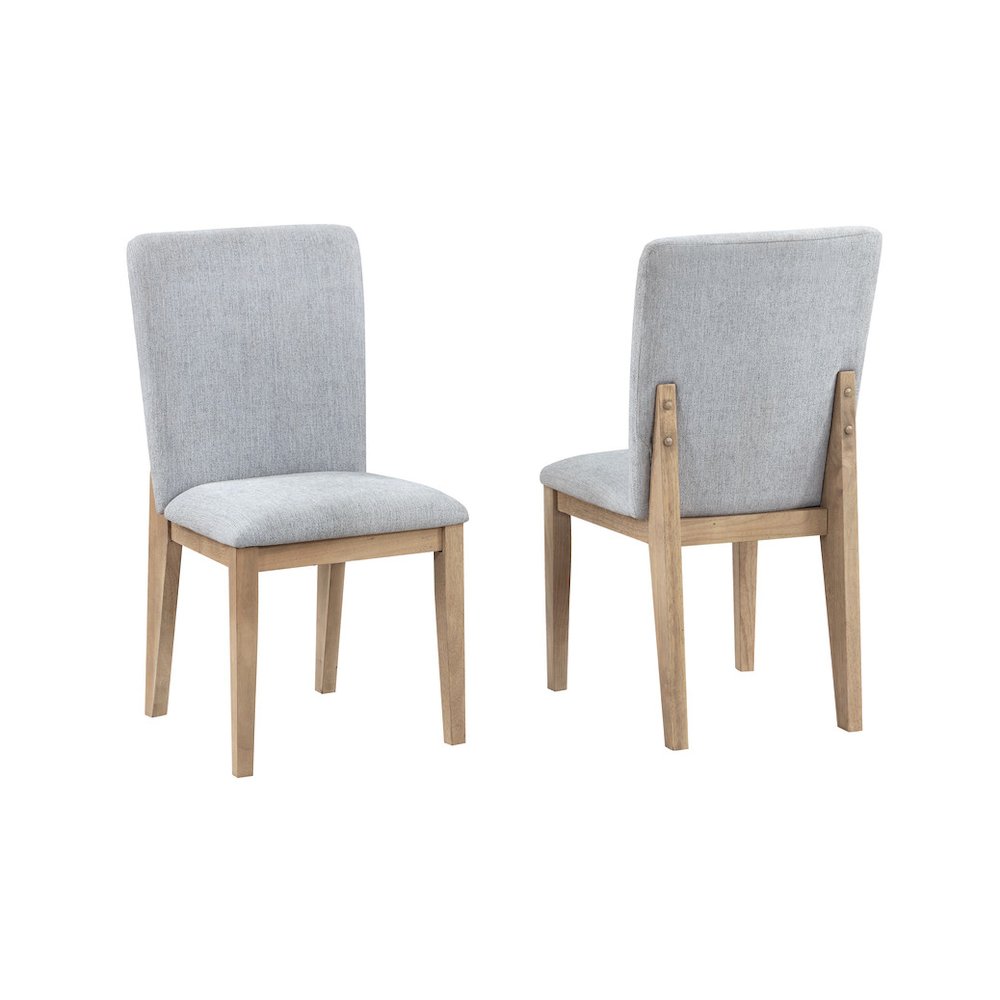7-Piece Dining Set with 59" Round Table & 6 Gray Dining Chairs. Picture 8