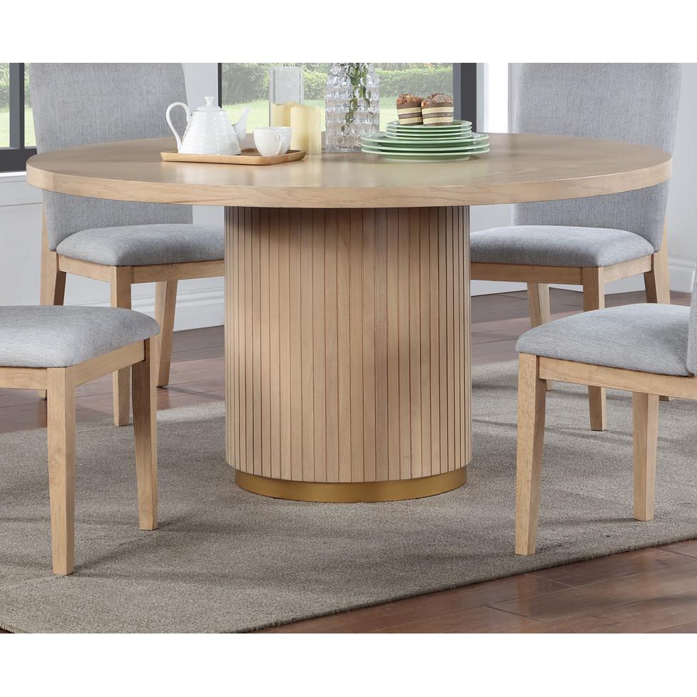 Caspian Oak Finish 59" Wide Dining Table. Picture 4