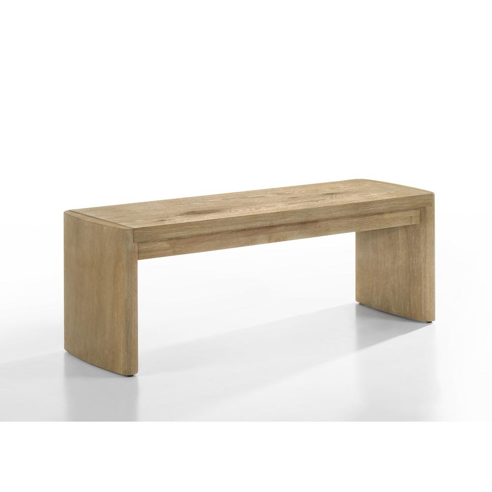 Magnus Wooden Oak Finish 50.5" Wide Dining Bench. Picture 4