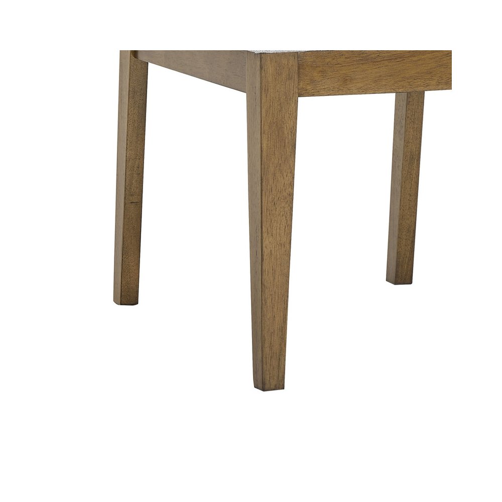 Darla Set of 2 Walnut Oak Dining Side Chairs with Light Gray Fabric. Picture 5