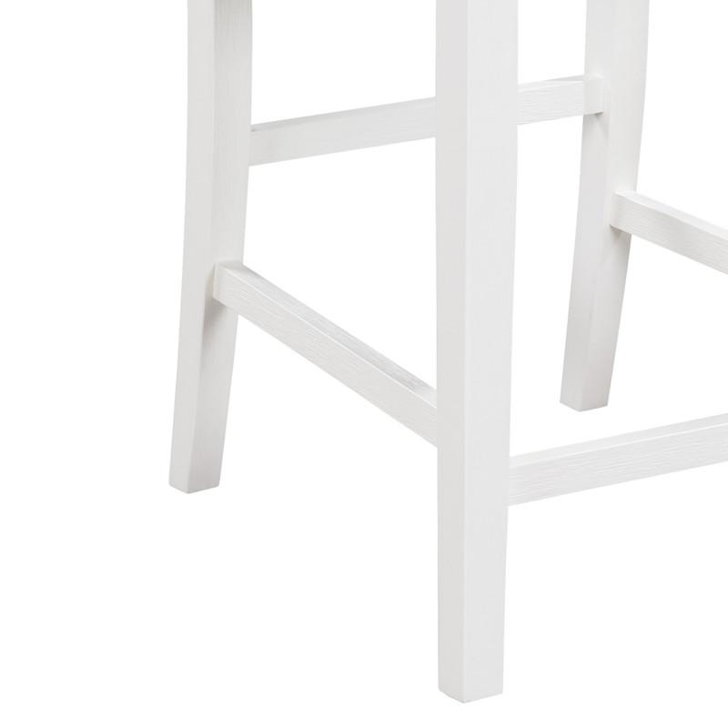 Graham Set of 2 White Finish Upholstered Seat Counter Height Chair. Picture 2