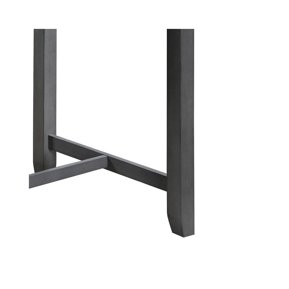 3-Piece Gray Finish Small Space Counter Height Dining Table with Shelves. Picture 7