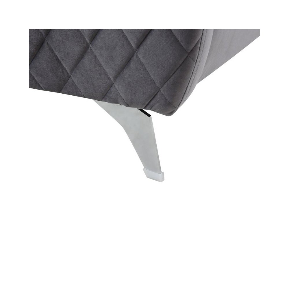 Sofia Gray Velvet Modern Chic Accent Armchair. Picture 5