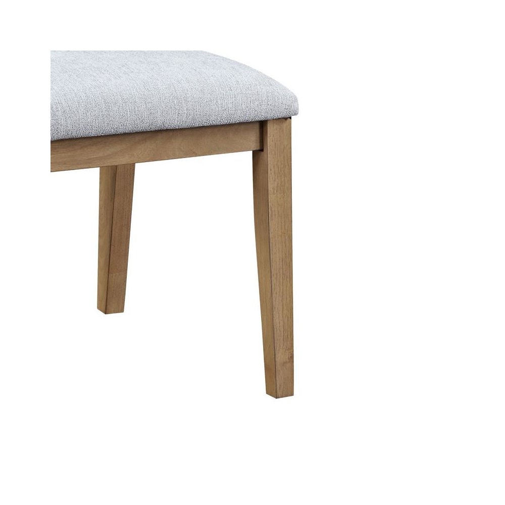 Delphine Set of 2 Gray Linen Fabric Dining Chair. Picture 3