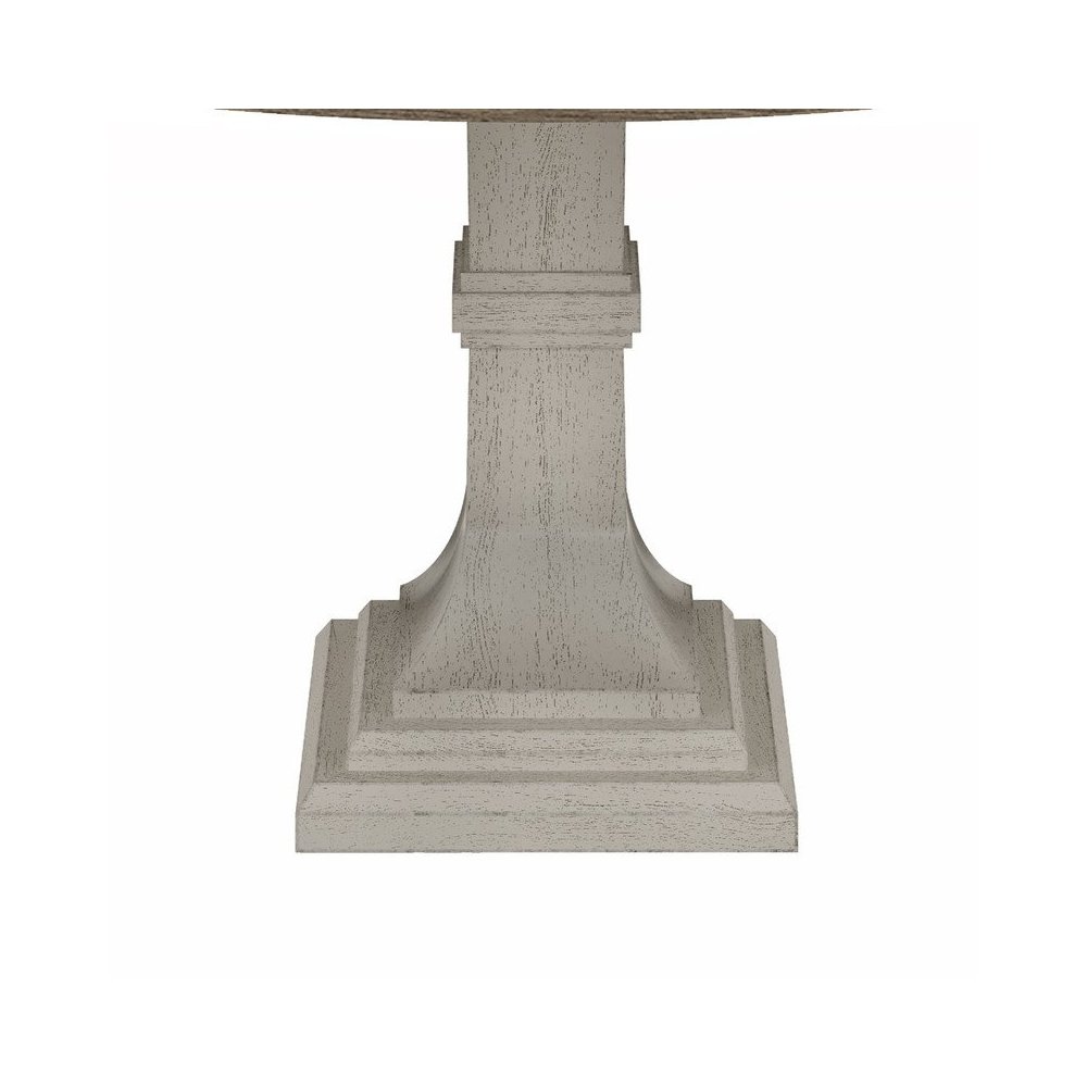Tannen 59"W Round White and Gray Dining Table. Picture 5