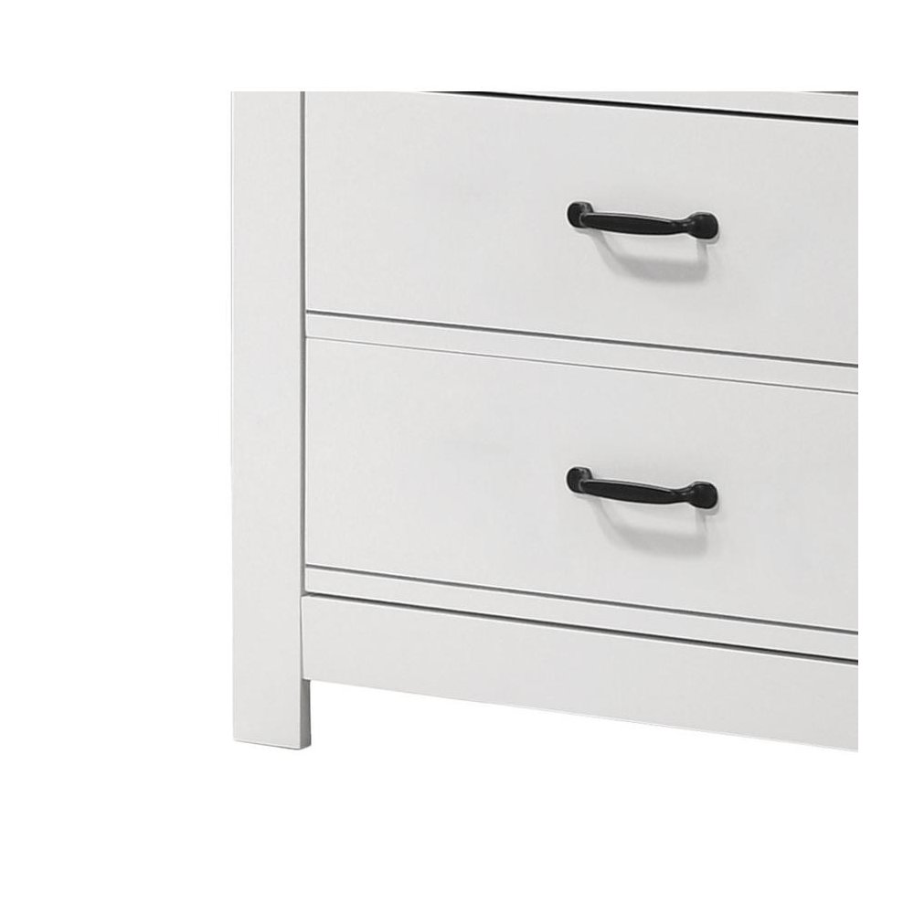 Cassini White 5-Drawer Chest. Picture 3