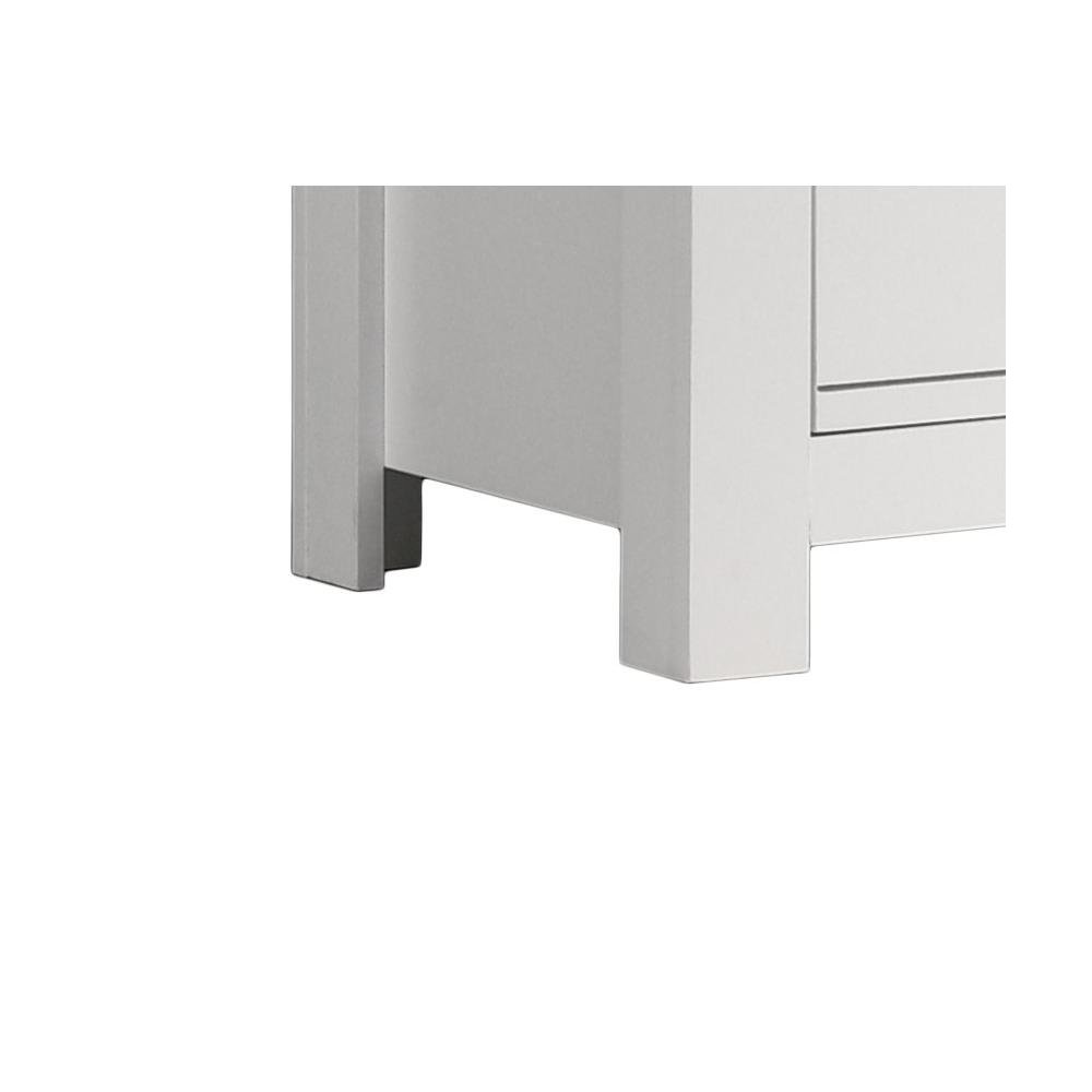 Cassini White 2-Drawer Nightstand Bedside Table. Picture 5