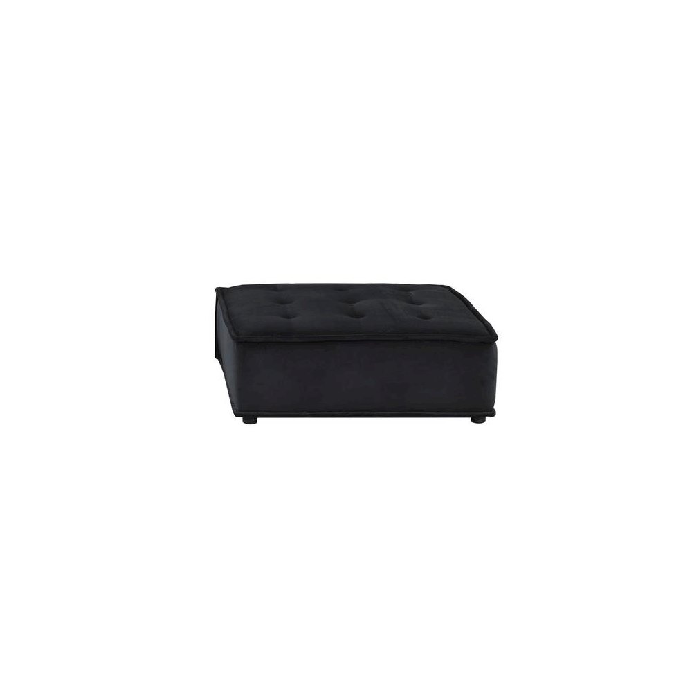 Anna Black Velvet Armless Lounge Chair. Picture 2