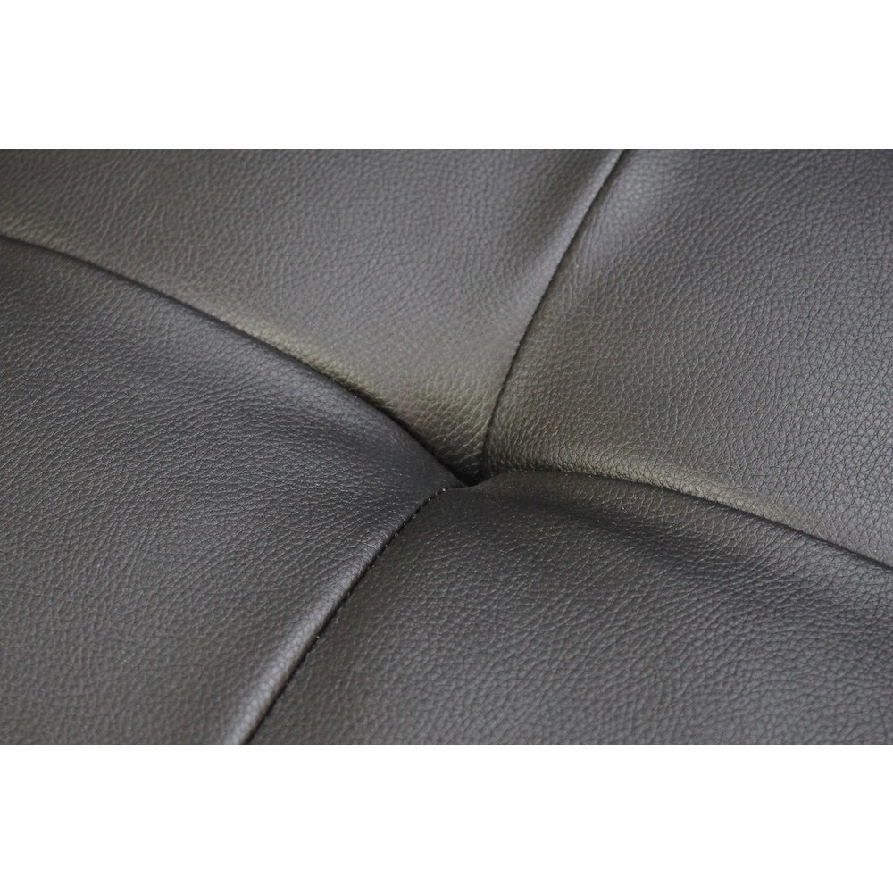 85"W Black PVC Fabric Sofa with LED Lights, USB Charger, Storage Console. Picture 10