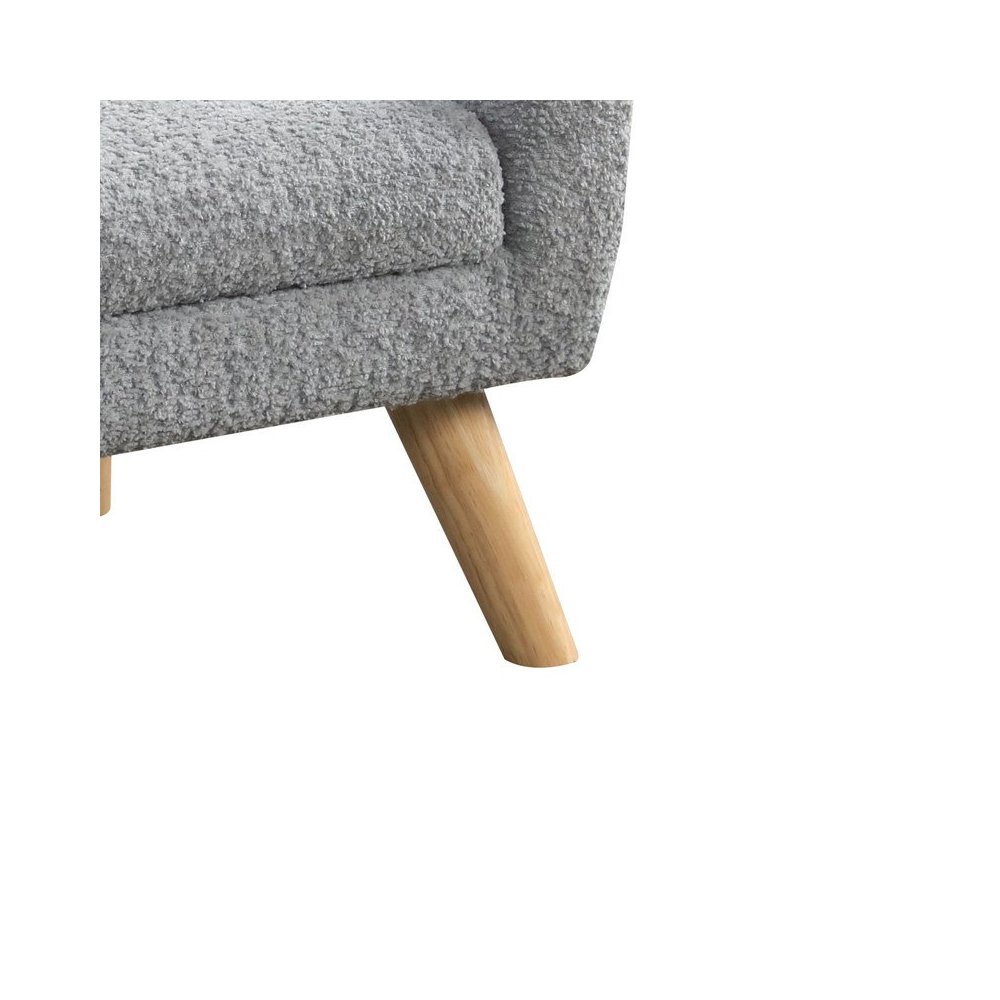 Amelia 28"W Gray Chenille Kids Sofa with Tufted Back and Wooden Legs. Picture 5