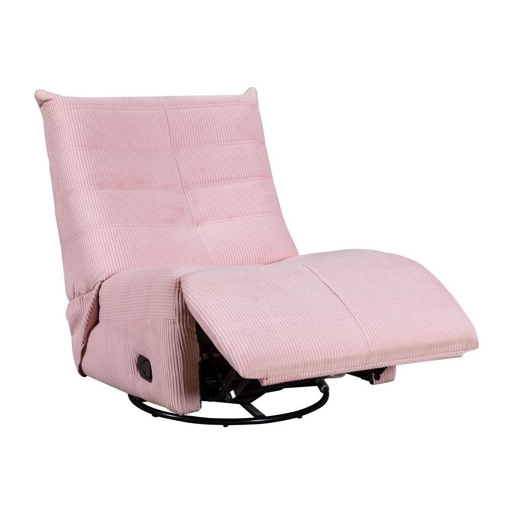 Georgena Pink Corduroy Swivel Glider Recliner. Picture 4