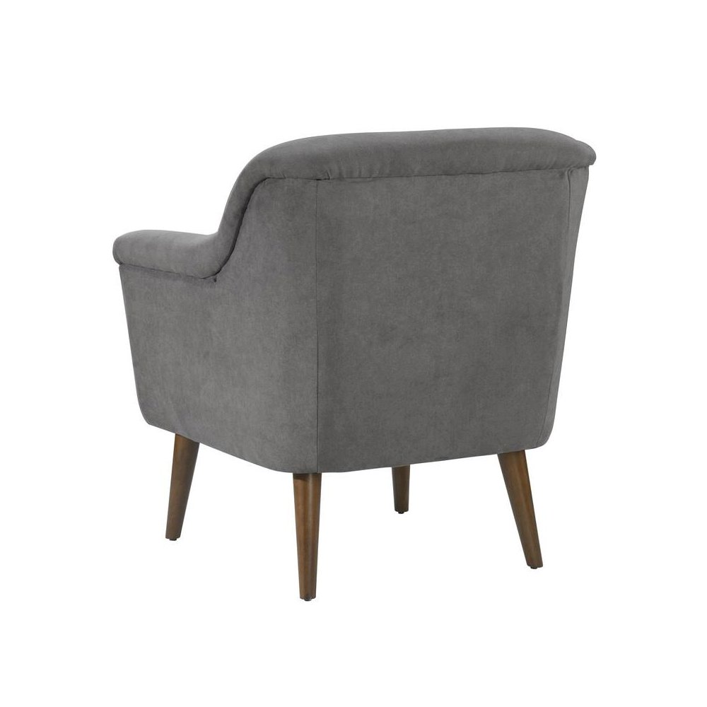 Shelby Gray Woven Fabric Armchair. Picture 3