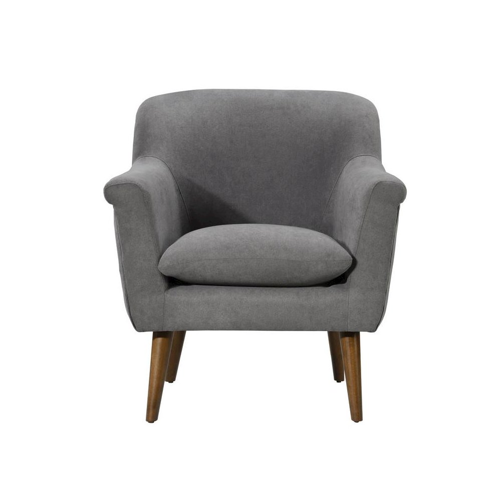 Shelby Gray Woven Fabric Armchair. Picture 2