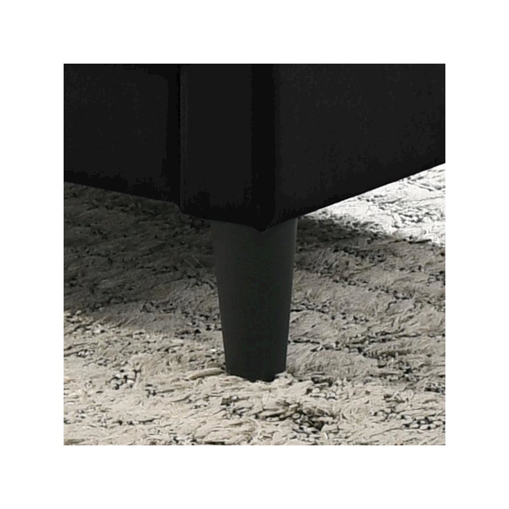 Hale Black Velvet Accent Armchair with Tufting. Picture 5