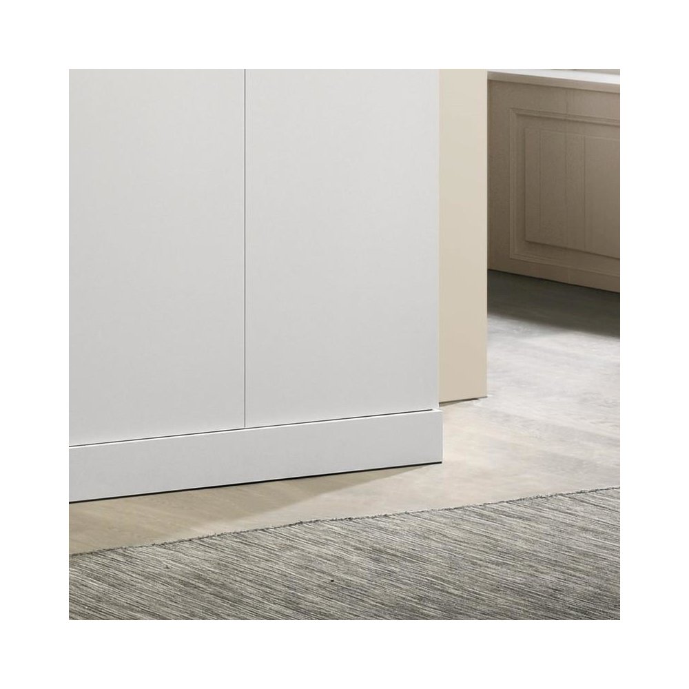White 3-Door Wardrobe Cabinet Armoire with Storage Shelves and Hanging Rod. Picture 5