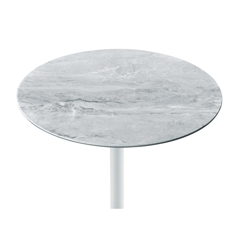 Orbit End Table with Height Adjustable Gray Marble Textured Top. Picture 3
