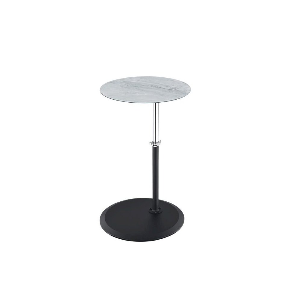 Orbit End Table with Height Adjustable Gray Marble Textured Top. Picture 1