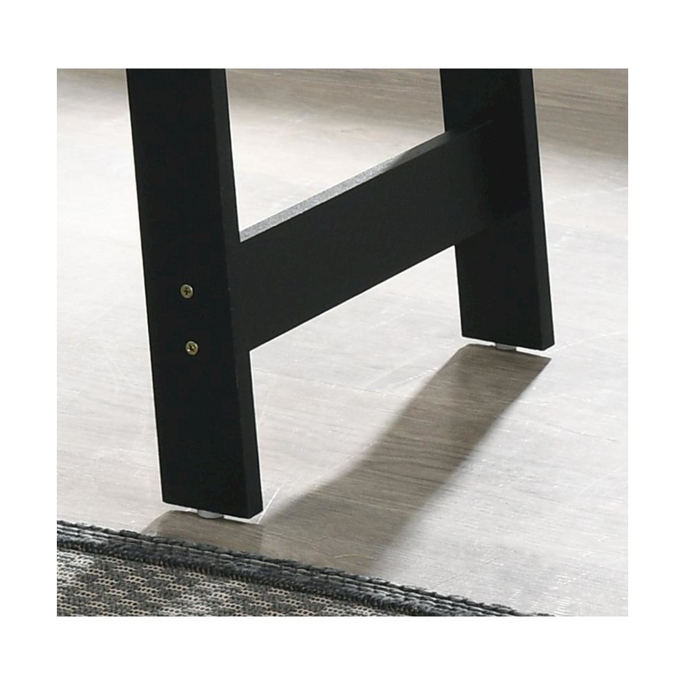 Kenzo Black End Table with Marble Top Finish. Picture 3