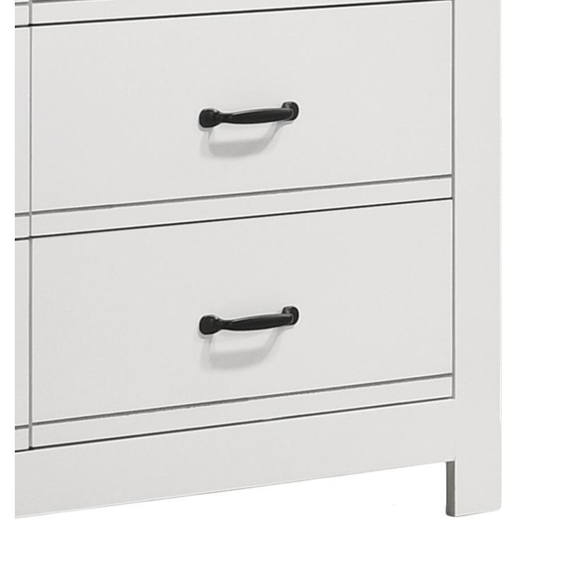 Cassini White 6-Drawer Dresser. Picture 3