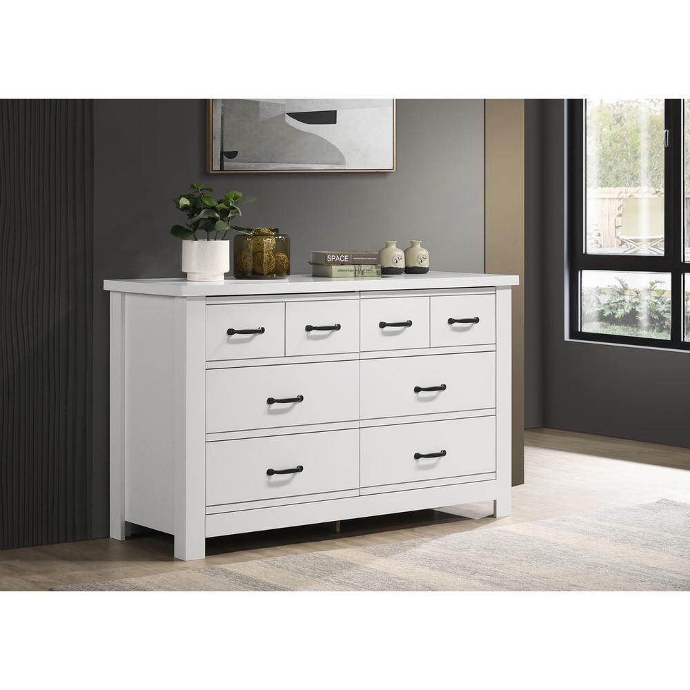 Cassini White 6-Drawer Dresser. Picture 4