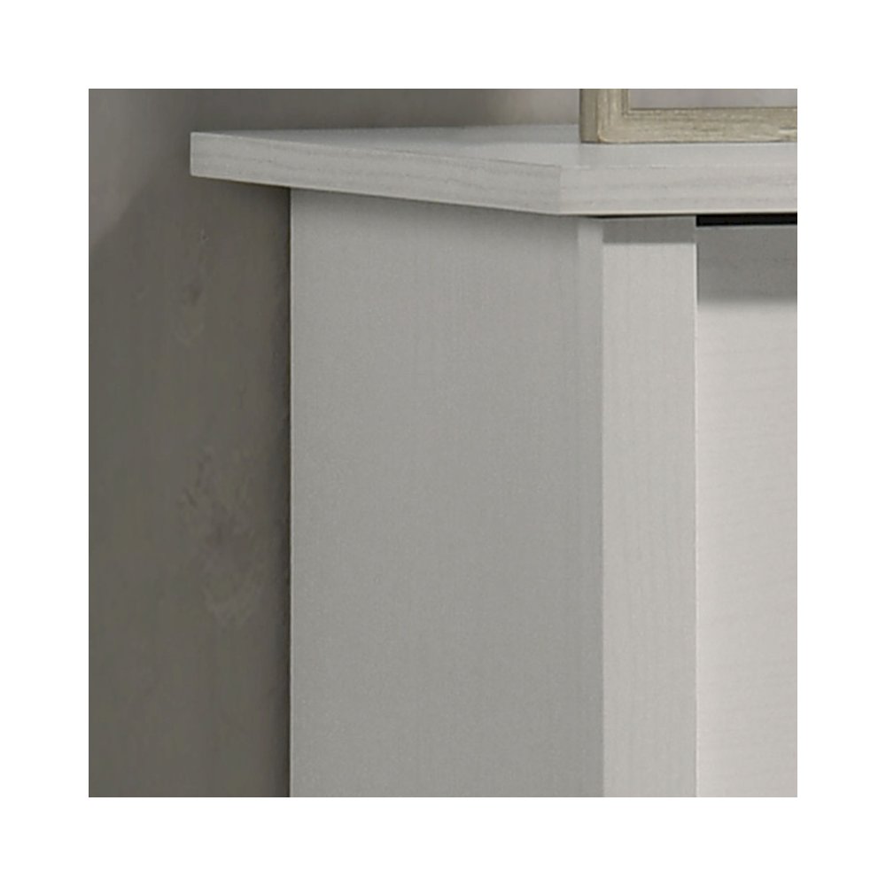 Celeste 32"W White 4-Drawer Chest with Silver Handles. Picture 3