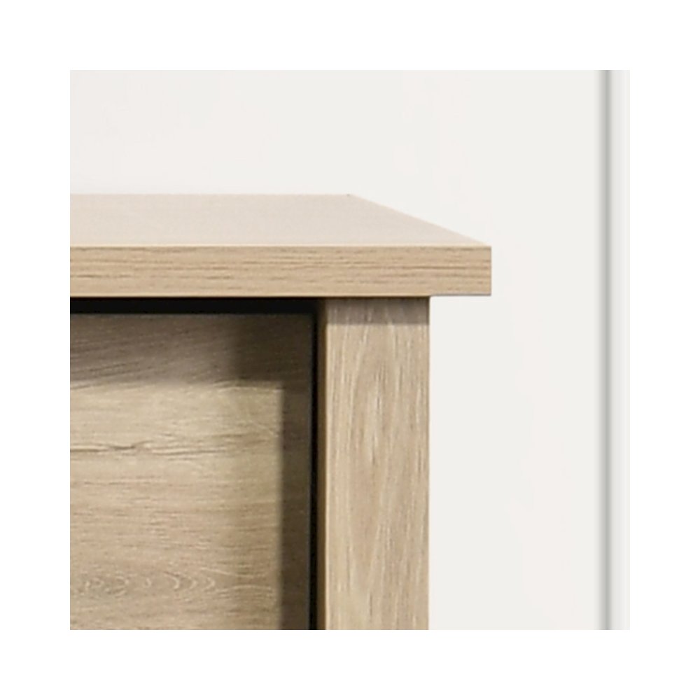 Celeste 32"W Light Oak Finish 4-Drawer Chest with Black Handles. Picture 3